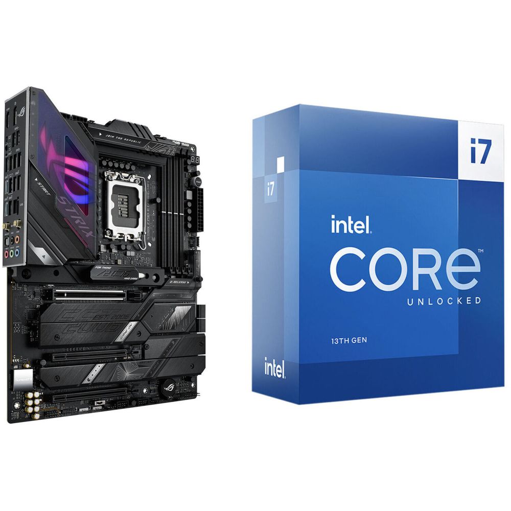 Bundle Asus Intel Core I7 13700K 3.4 Ghz 16 Core Processor Asus Rog Strix Z790 E Atx Motherboard