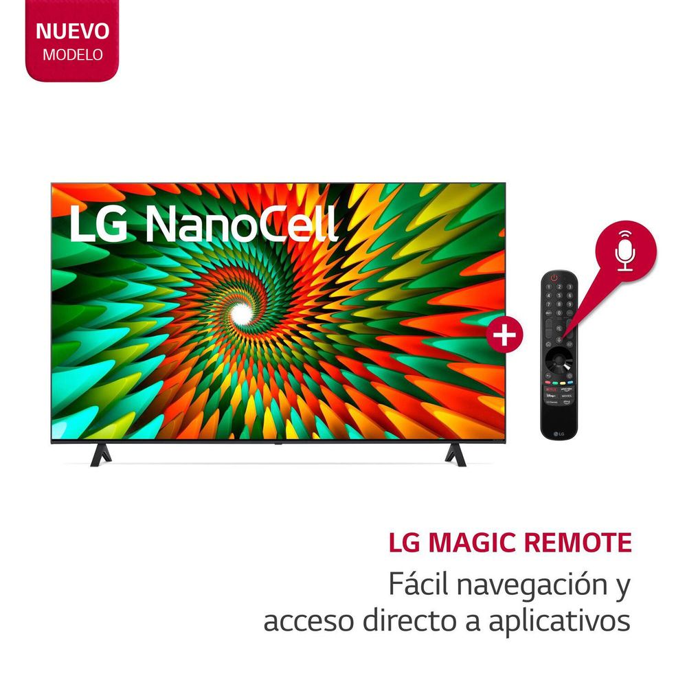 Televisor LG 75"" NanoCell Smart TV UHD 4K con ThinQ AI 75NANO77SRA