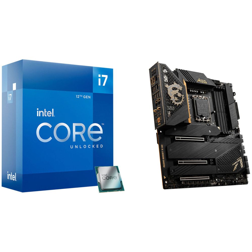 Bundle Procesador Intel Core I7 12700K 3.6 Ghz 12 Core Lga 1700 Y Placa Madre Msi Meg Z690 Ace Lga 1