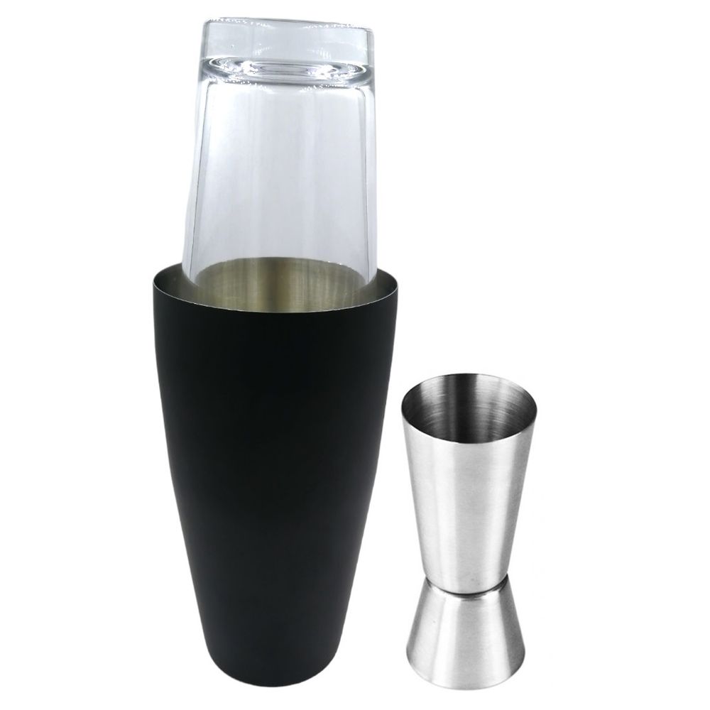Coctelera Boston Negro con Medidor