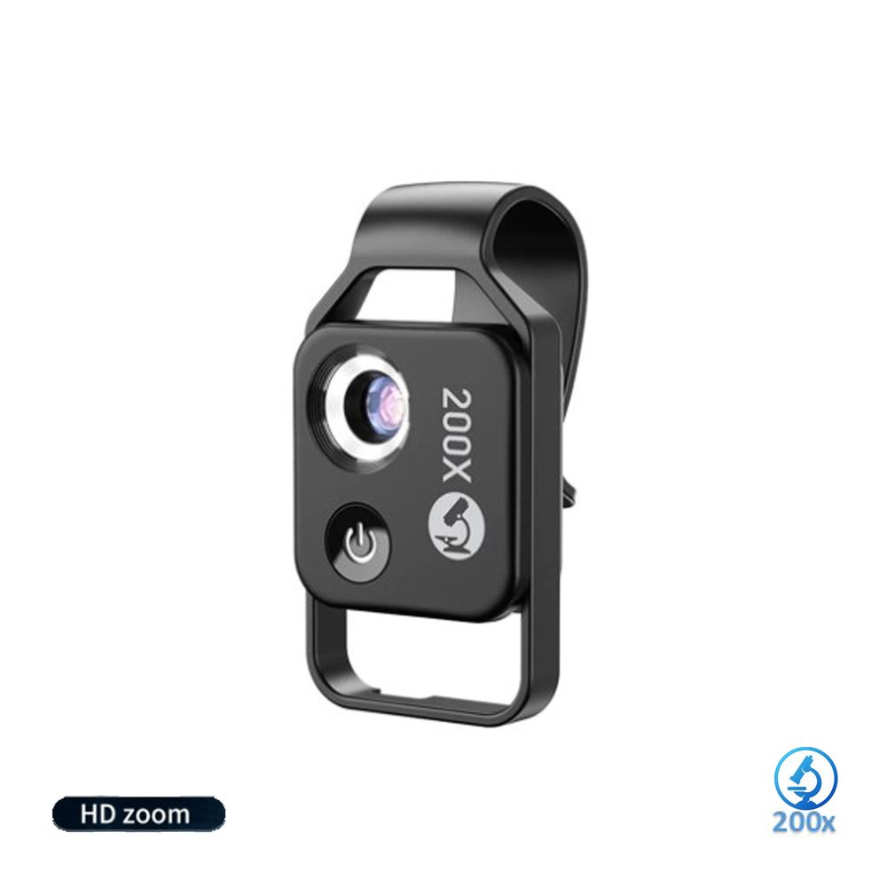 Lente Apexel Microscopio Led 200x P-Smartphone Resolucion HD MS002CBK