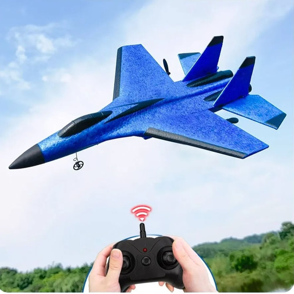 vión Control Remoto Luz Nocturno Aeroplano Aeromodelismo Genieka