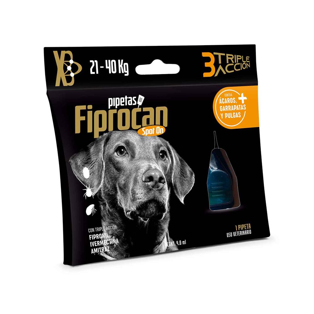 Fiprocan Spot On  40 Kg Vetlinex Antipulgas, Garrapatas Y Acaros.