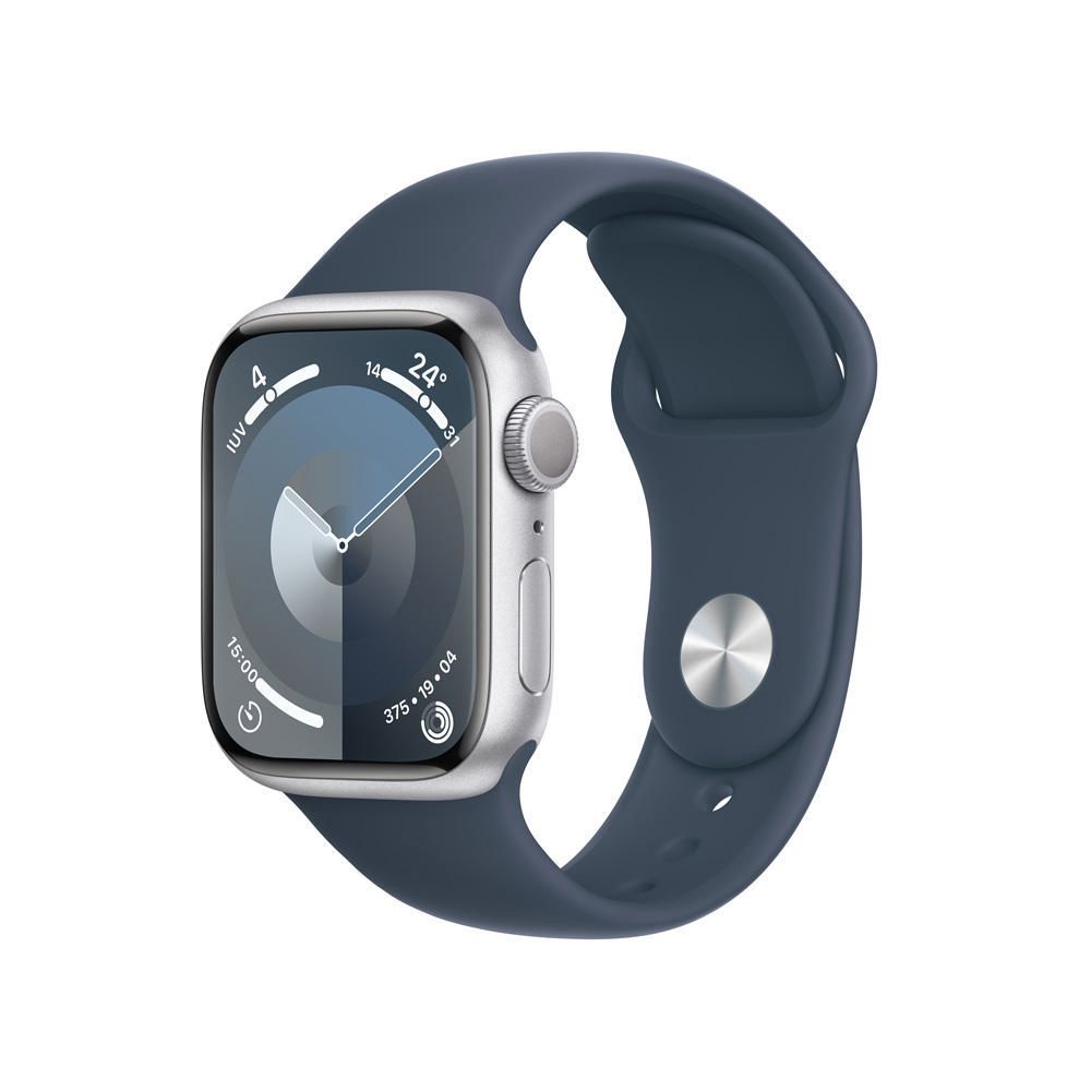 Apple Watch Series 9 - 41mm Plata M/L - Correa deportiva Azul