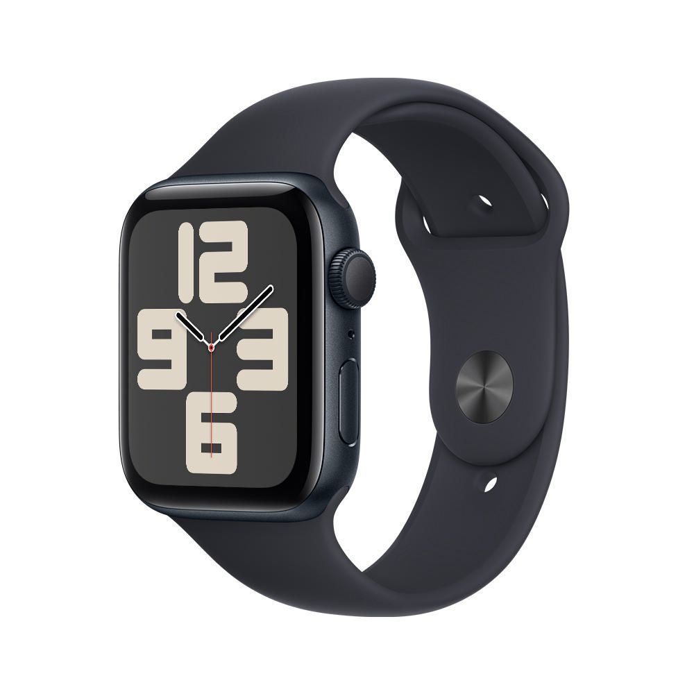 Apple Watch SE GPS - Caja de aluminio medianoche 44 mm - Correa deportiva medianoche - Talla M/L