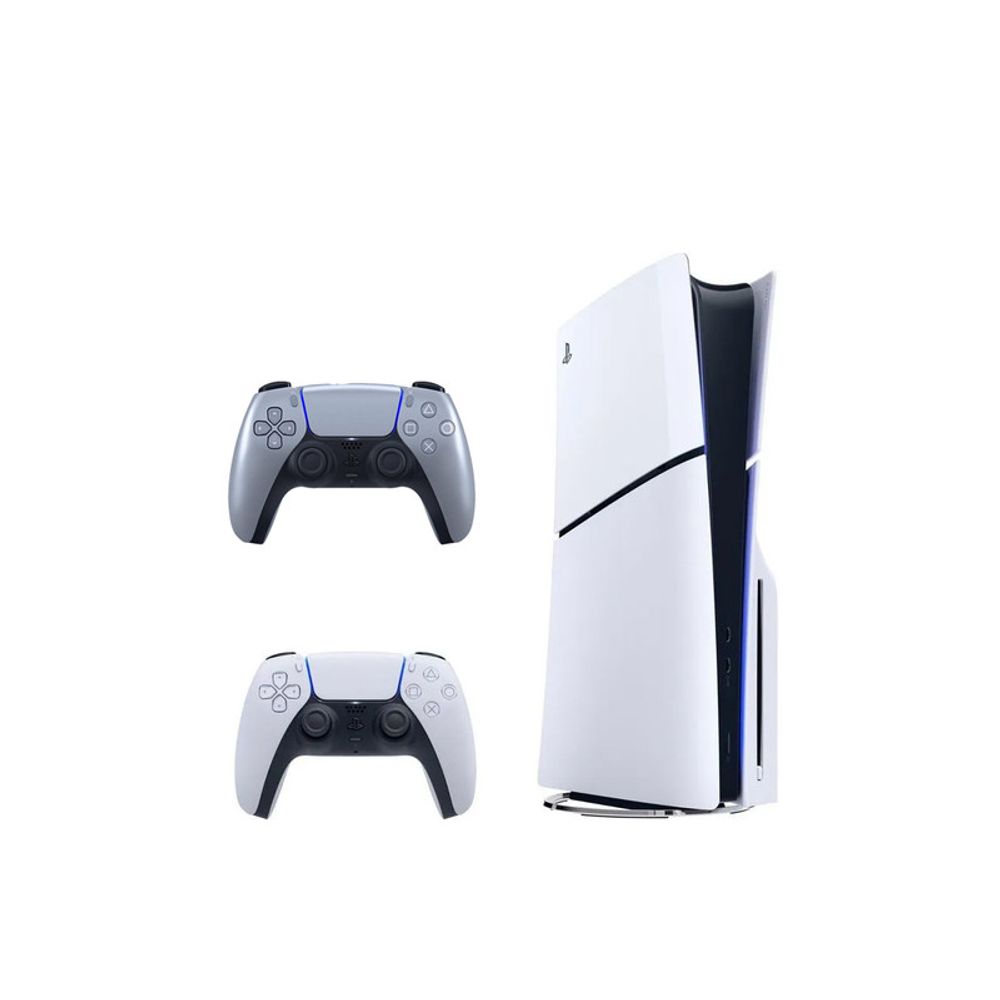 Play Station 5 Slim Lectora de Discos + Mando Plateado