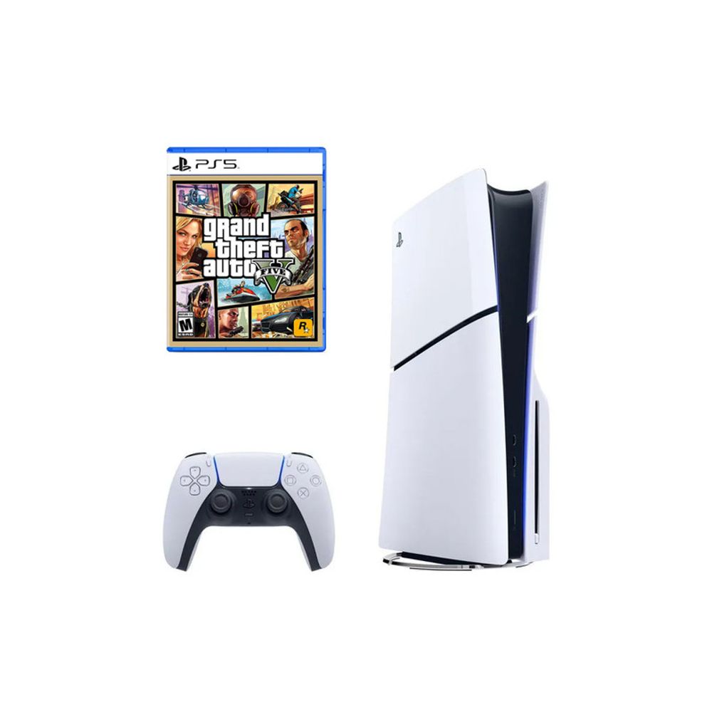 Play Station 5 Slim Lectora de Discos + Grand Theft Auto V
