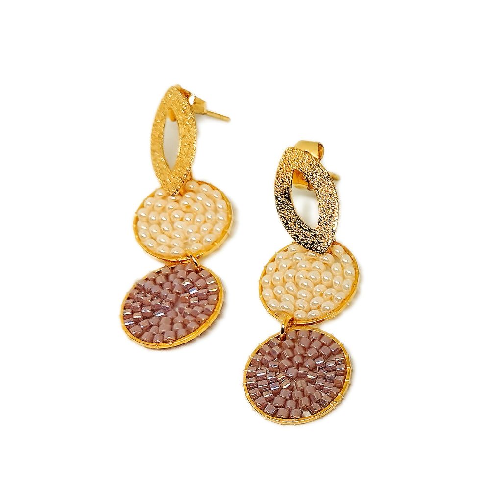 Aretes de Doble Tejido Marialu Creaciones