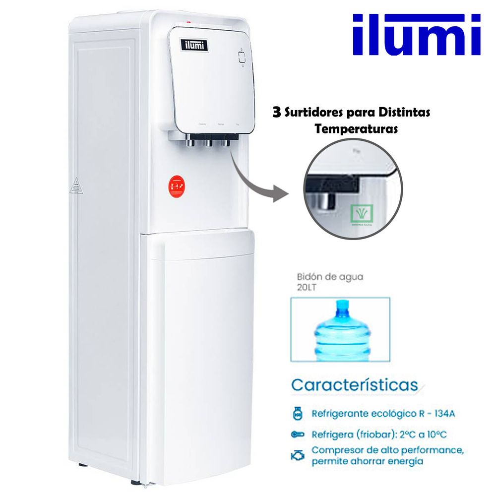 Dispensador De Agua ILUMI CH-06 Blanco