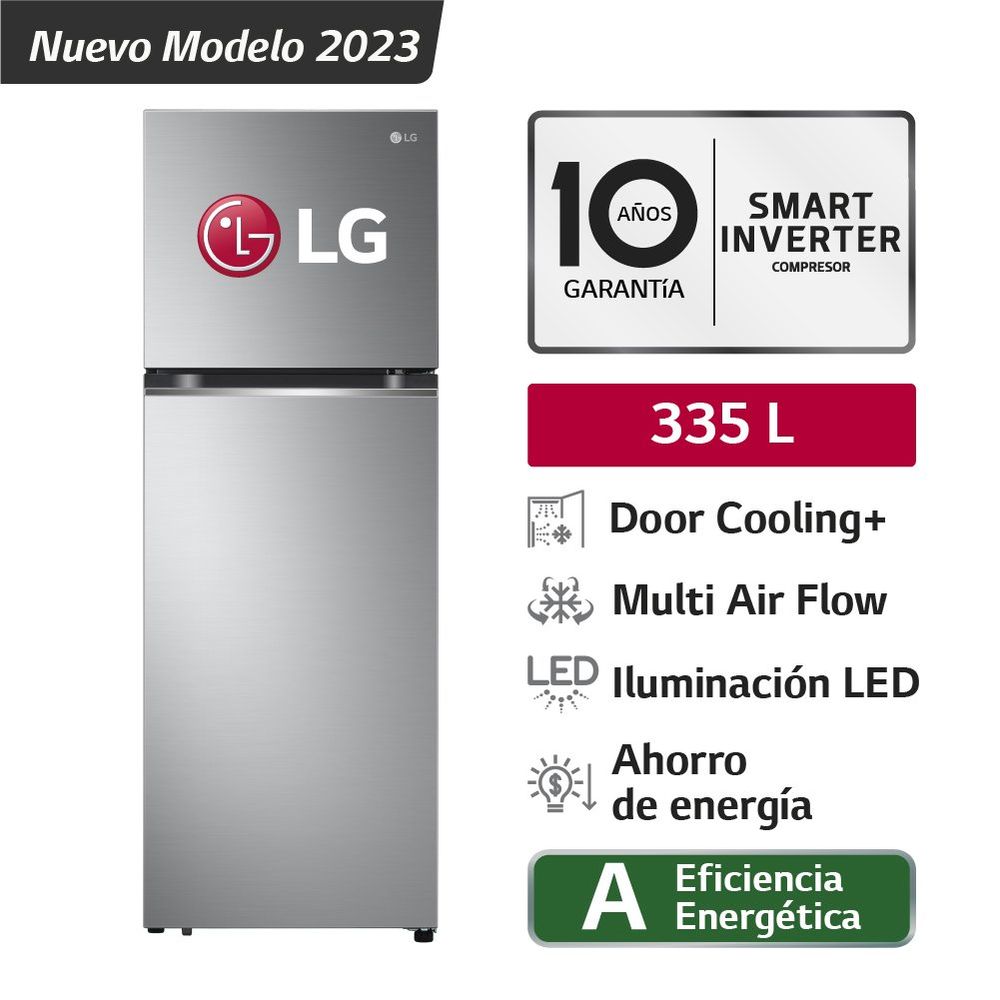 Refrigeradora LG GT33BPP 335 litros Plateado