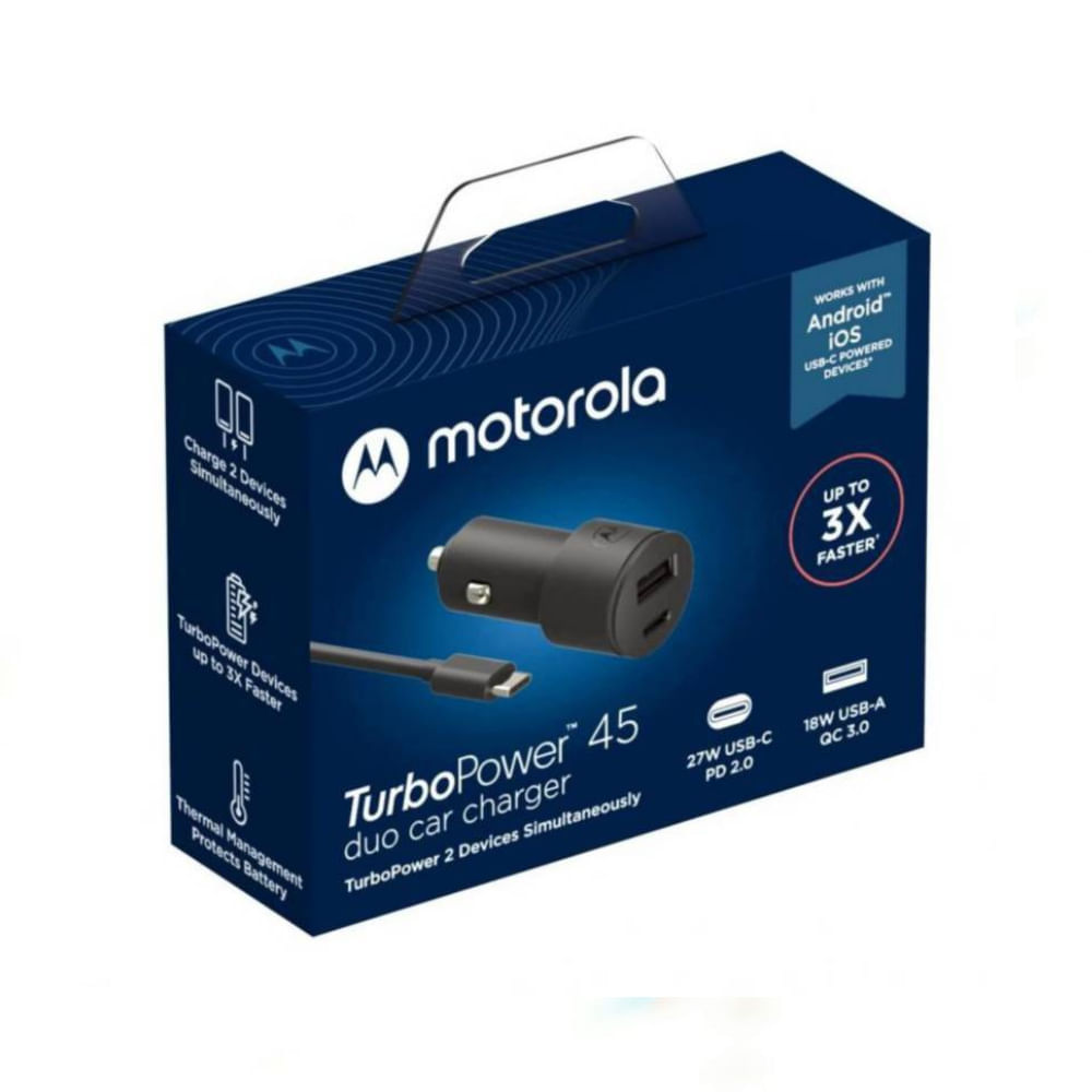 Cargador Motorola de Carro 45W Tipo C - Original