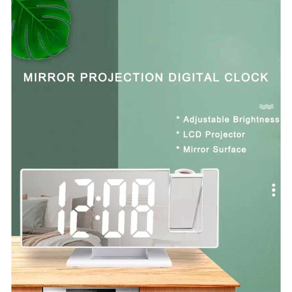 Reloj Despertador Digital Alarma Lcd Proyector Hora En Techo GENERICO