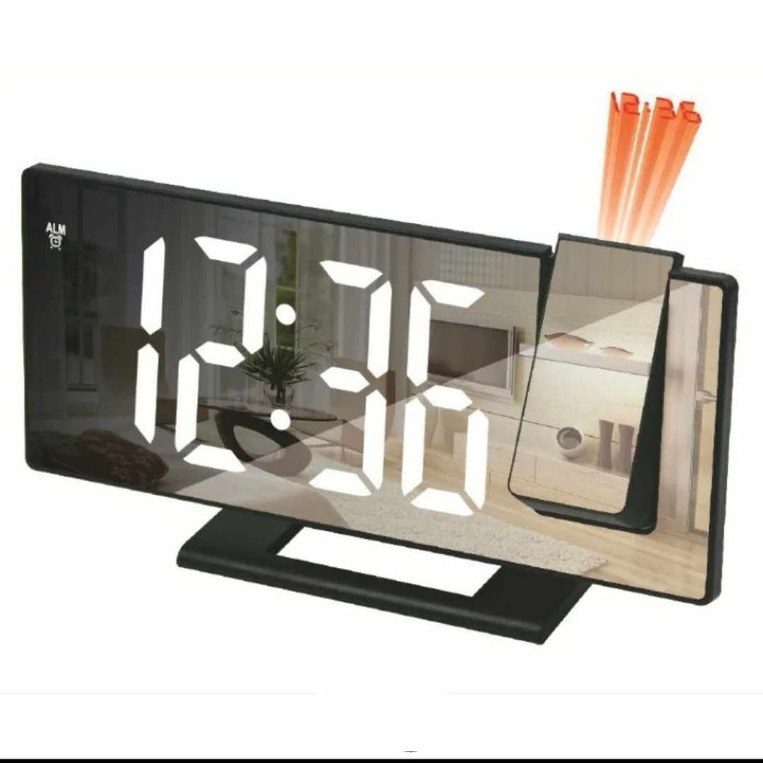 Reloj de Pared Digital Grande LED Tiempo Calendario Temperatura Humedad -  Promart
