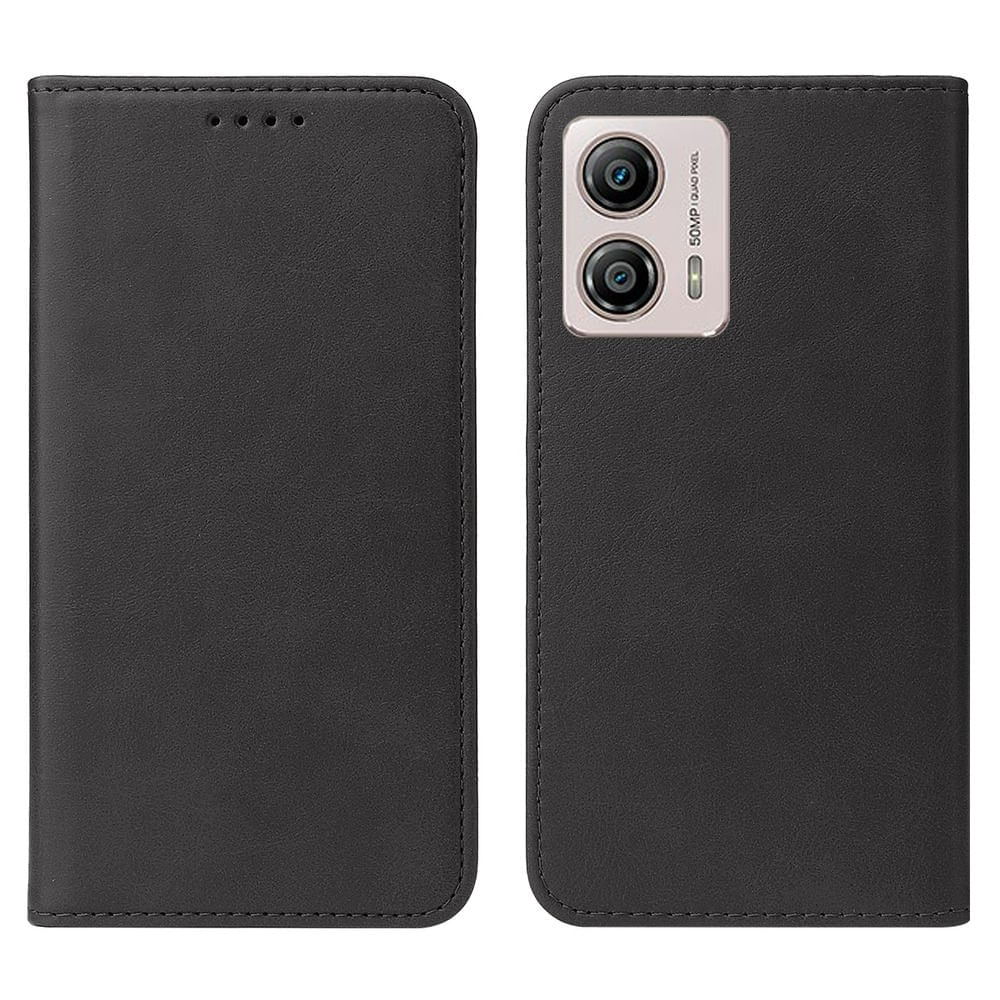 Funda para Motorola Moto G53 Flip Cover Negro Antishock Resistente anti CAÍDAS y GOLPES