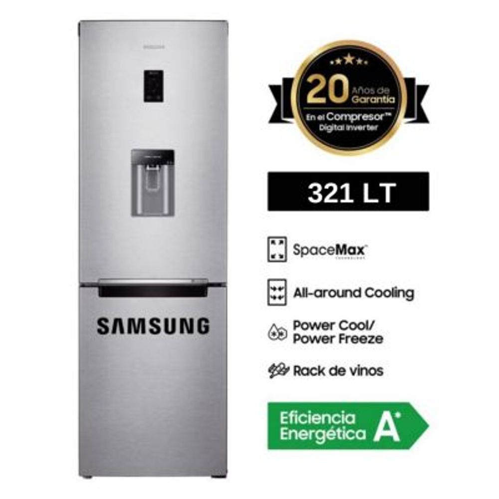 Refrigeradora Samsung No Frost 321 L Bottom Freezer RB33J3830SA/PE