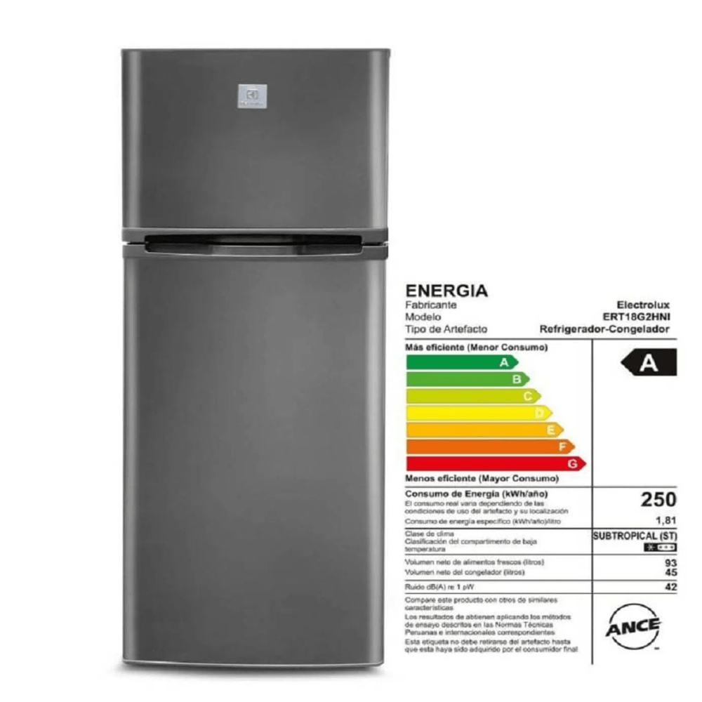 Refrigeradoras Electrolux ERT18G2HNI 138L Frost