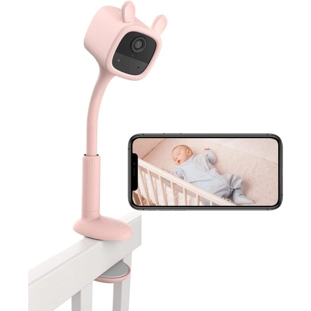 Cámara Babycam ip con bateria y wifi para interior color rosado I ...