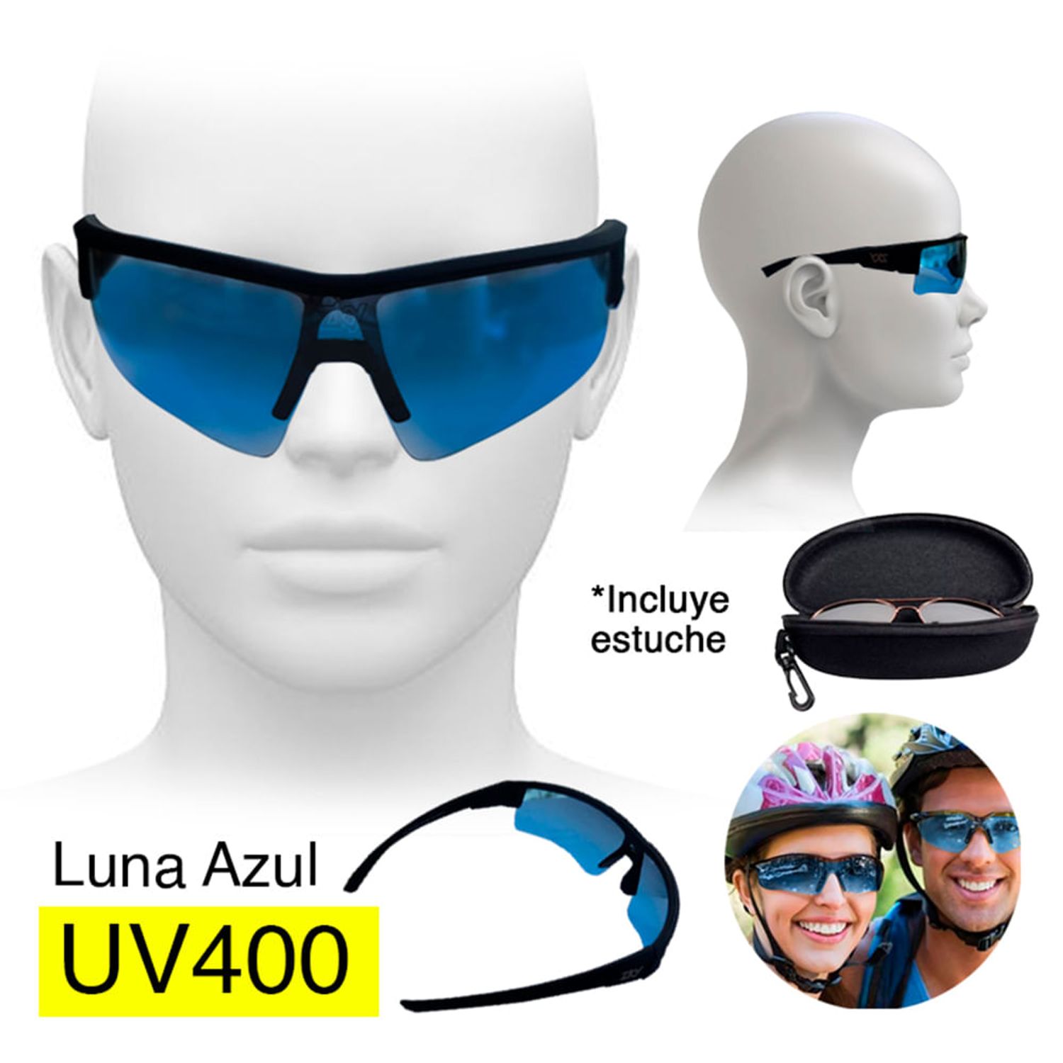 Lentes de Sol Deportivos Ciclismo Protección UV400 - 003 GENERICO