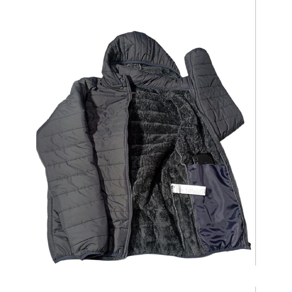 Casaca Para Hombre Masserano Peluche Acolchado Color gris Talla m
