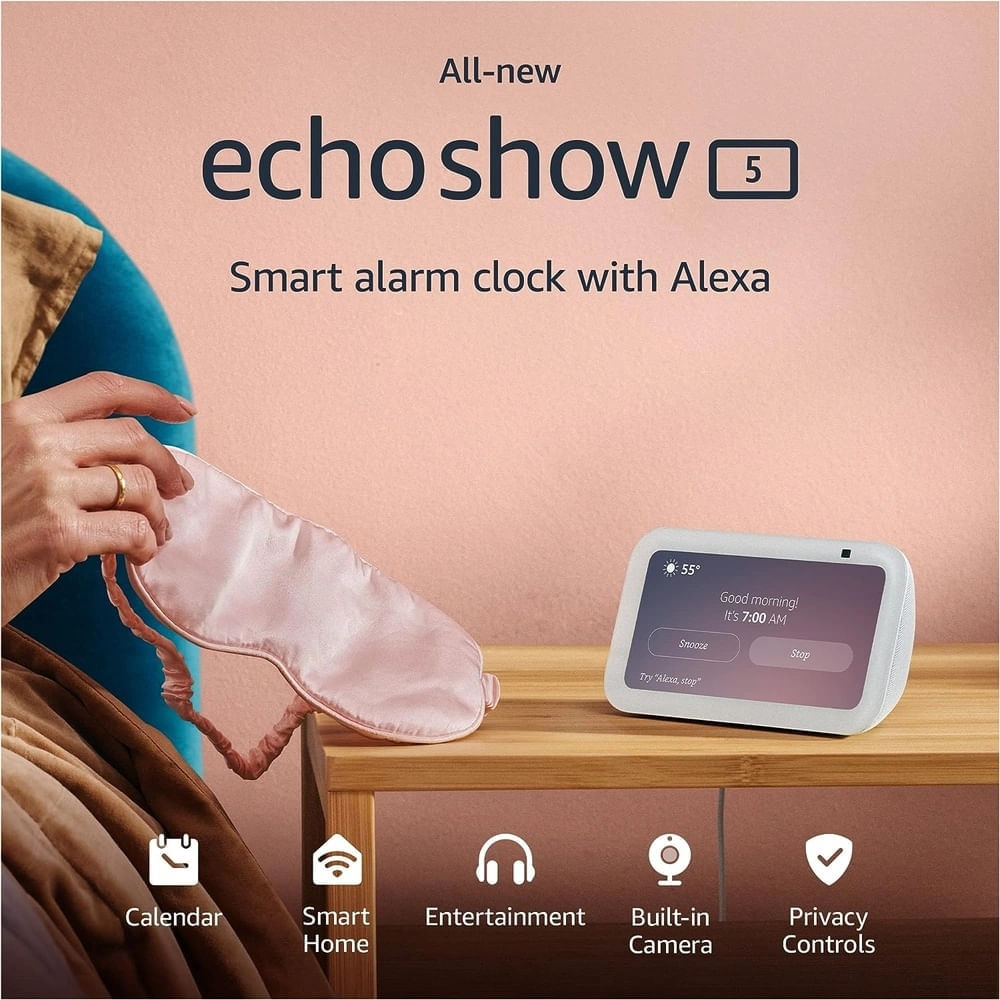 Echo Show 5 3ra Gen 2023 Pantalla Inteligente Blanco Glaciar