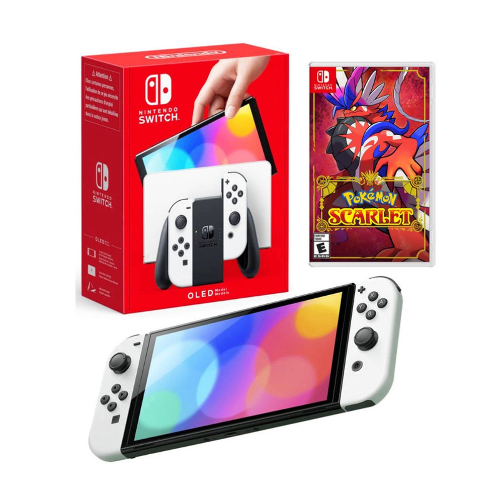Nintendo Switch Oled Blanca + Pokemon Scarlet