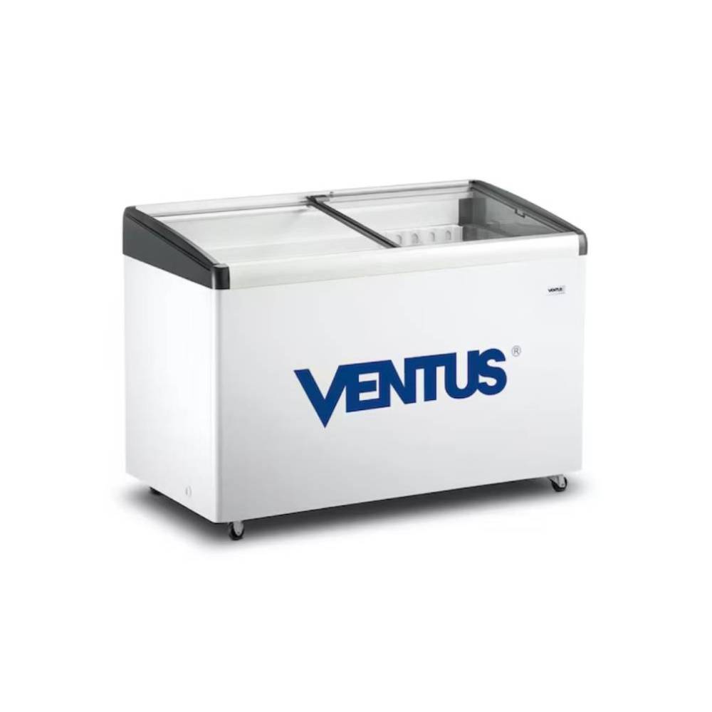Ventus Conservadora Tapa Vidrio Inclinado Ctv-400I - Blanco 400 L
