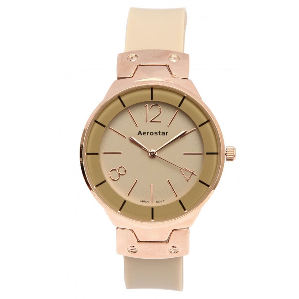 Aerostar-Reloj-66333-Mujer-Dorado-Crema Aerostar-Reloj-66333-Mujer-Dorado-Crema