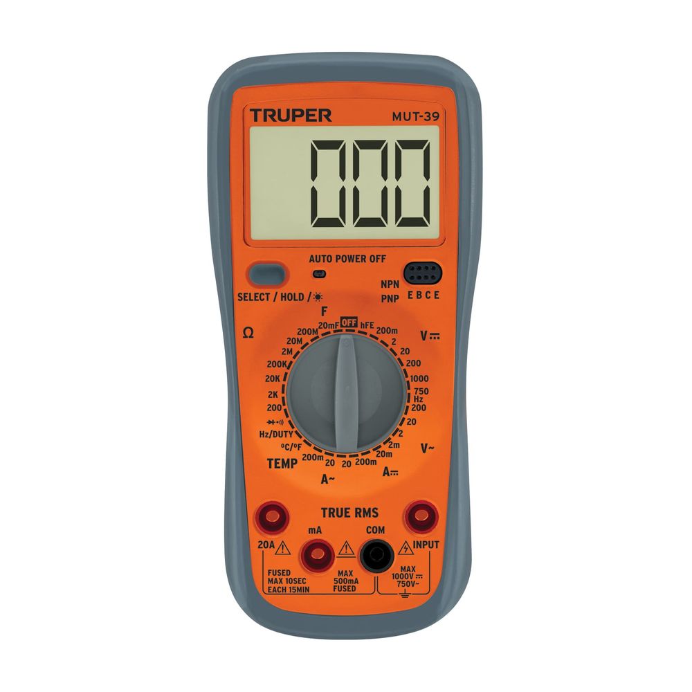 Multimetro Multitesters Digital Profesional Con RMS 10402 Truper