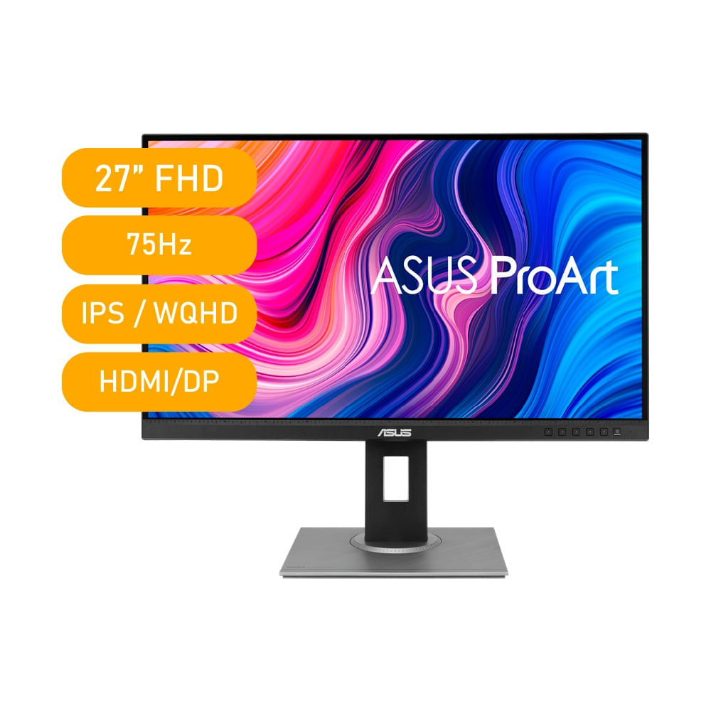 MONITOR ASUS PROART 27"" IPS WQHD(2560x1440) DISPLAY 2K/ 5MS/ 75HZ DVI/HDMI/DP-MINI USB 3.0