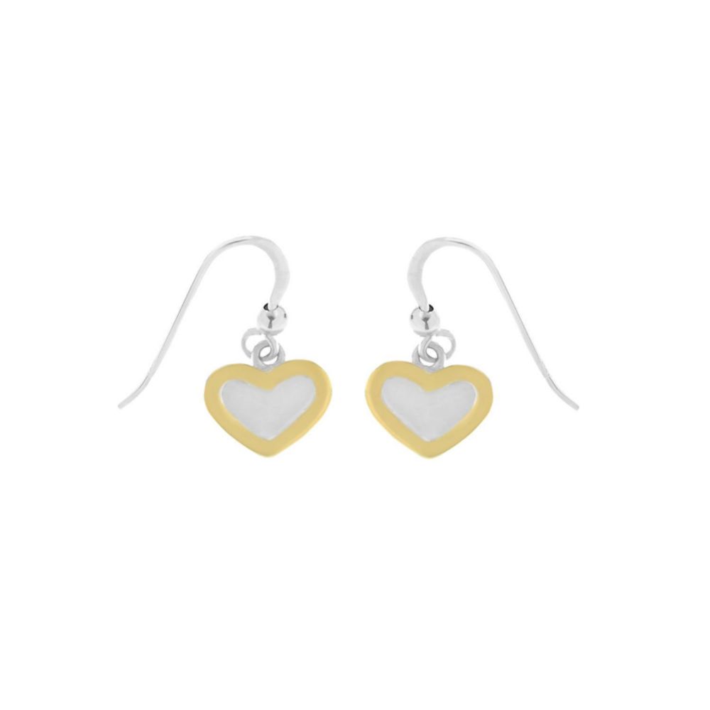 Aretes Corazon Asa Ama Oro plata