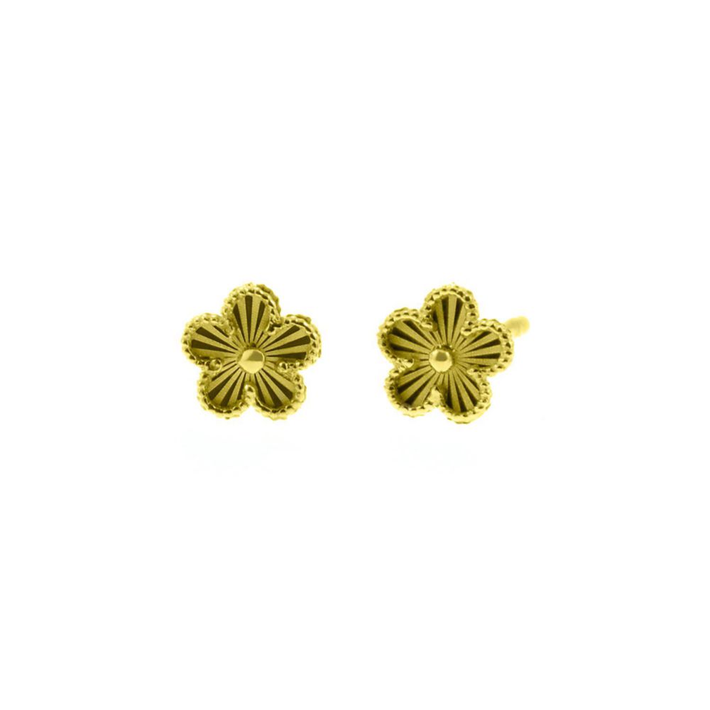 Aretes Flor de abundancia Oro 18K