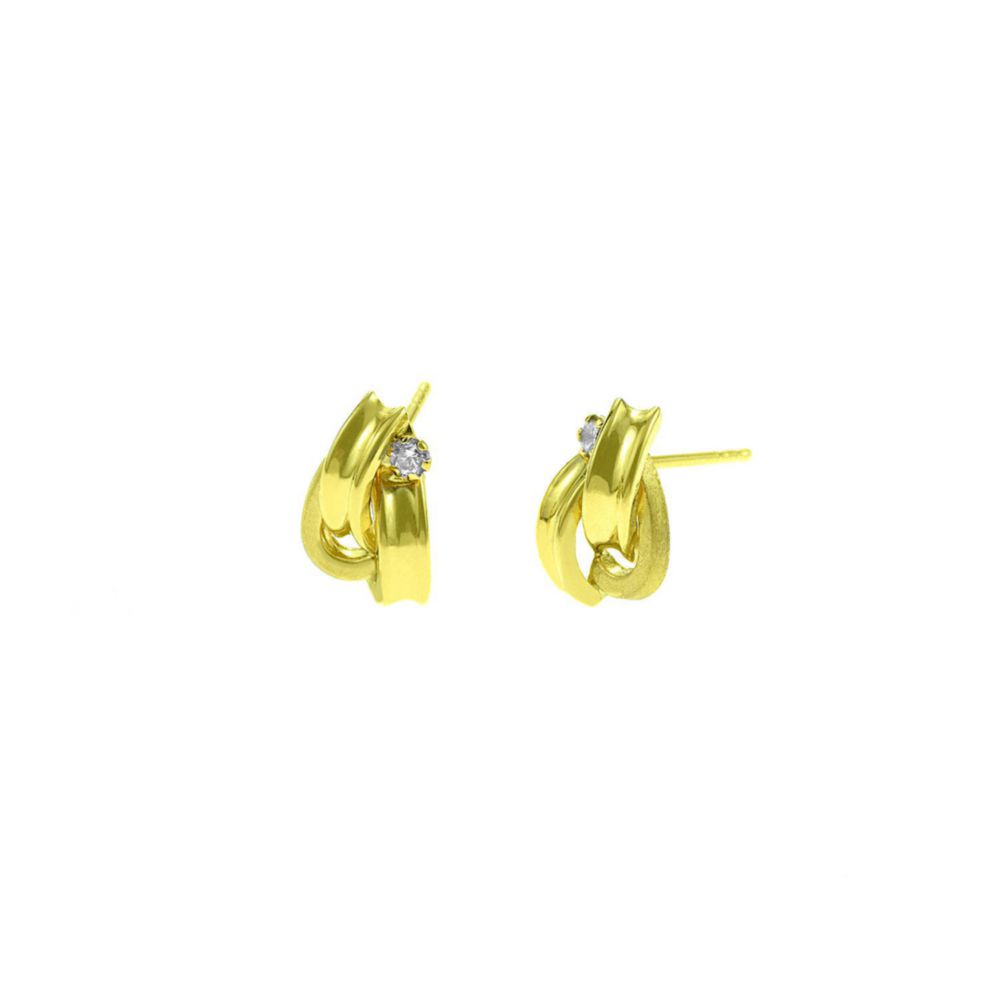 Aretes Llano Oro 18K