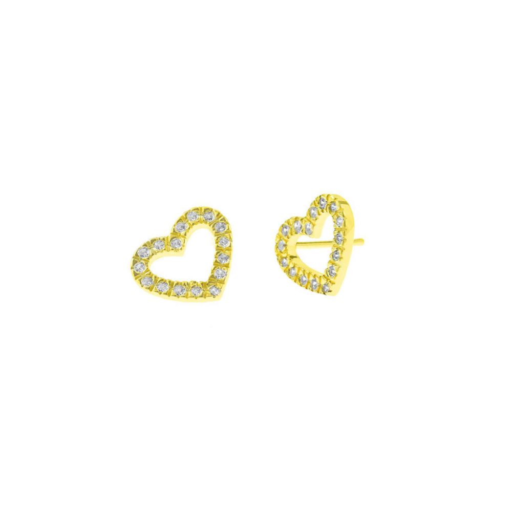 Aretes Corazon de Piedra Plata 925
