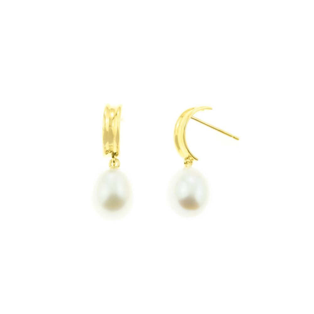 Aretes Dalia Brillante - oro de 18k - Baby Gold Peru