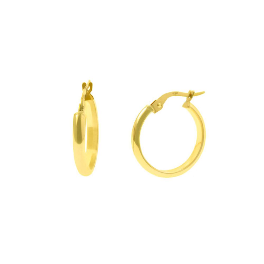 Aret Arg Goldensil 20MM Plata 925 Mujer