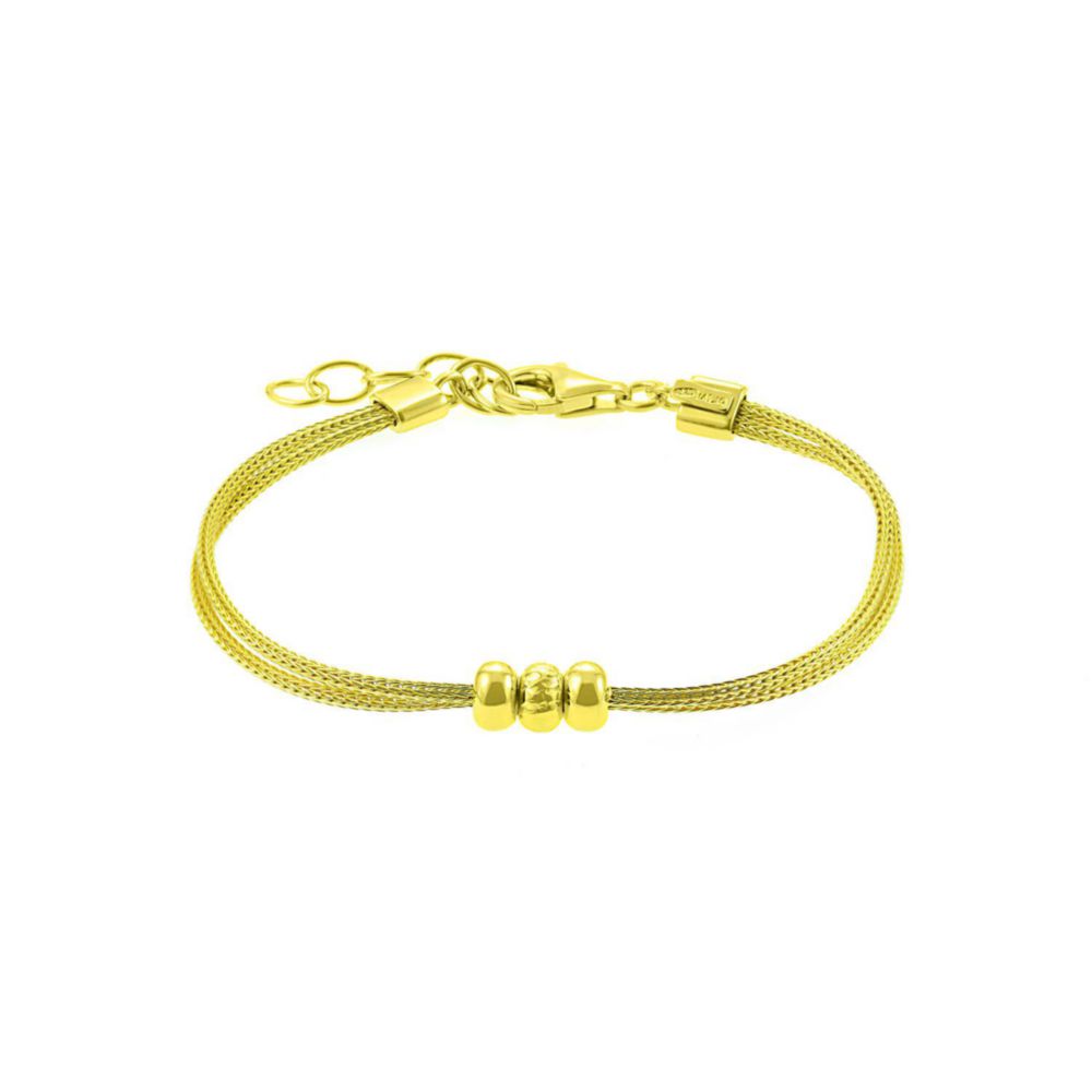 Pulsera Goldensil Popcorn 3 Donas Mujer Oro plata