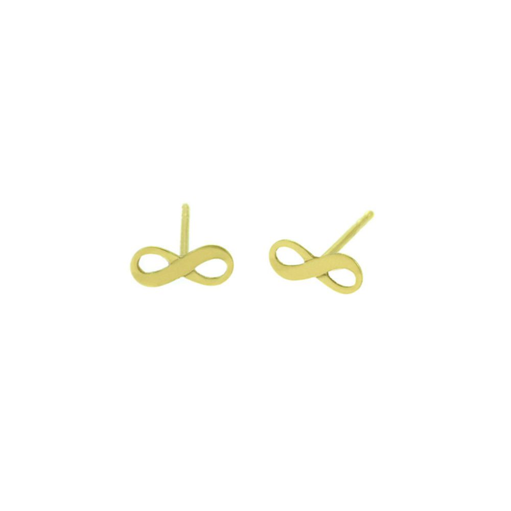 Aretes Infinito Oro 18K Mujer