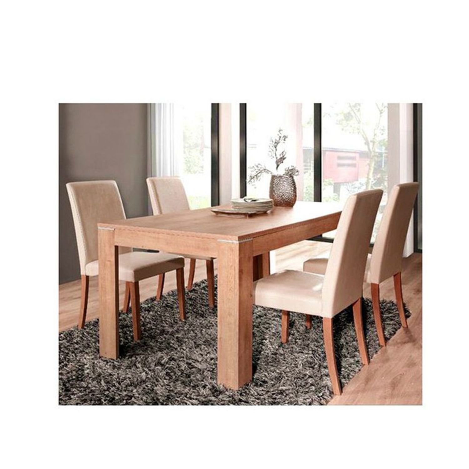 Comedor + 4 Sillas Centinez Beige - Oechsle