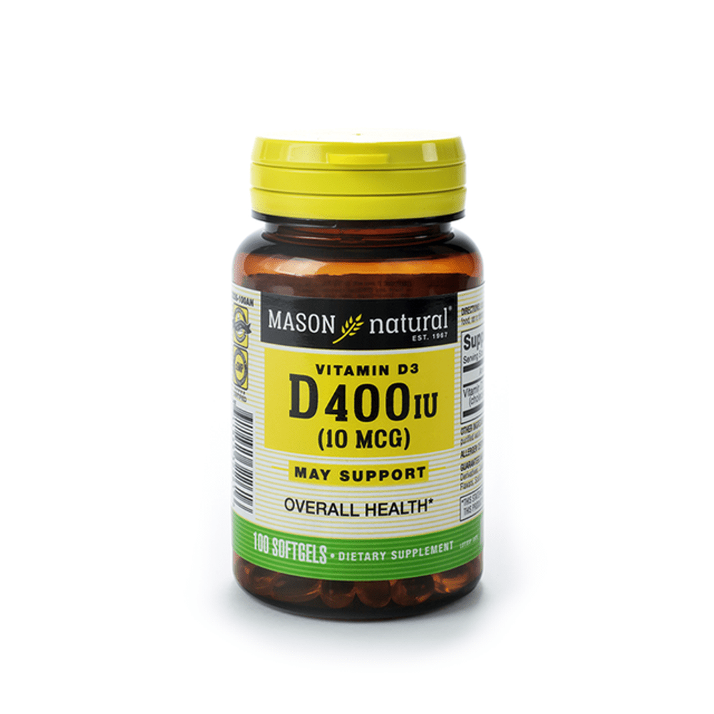 Vitamina D-400 Iu Mason Natural 100 Capsulas