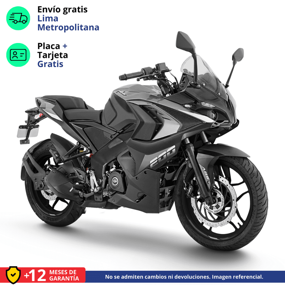 Moto Bajaj Pulsar RS 200 Negro Gris I Oechsle Oechsle