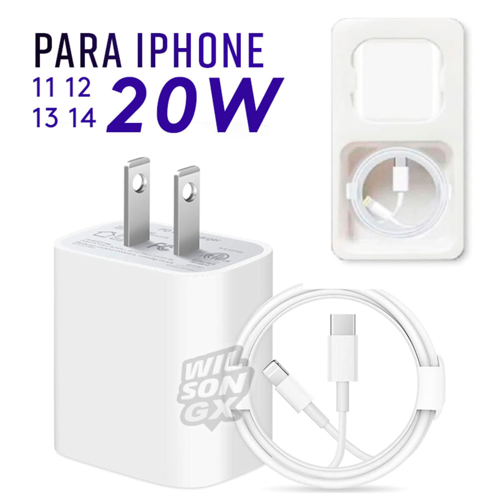 Cargador De Carga Rapida para IPhone 12 13 14 de 20W - C Generico
