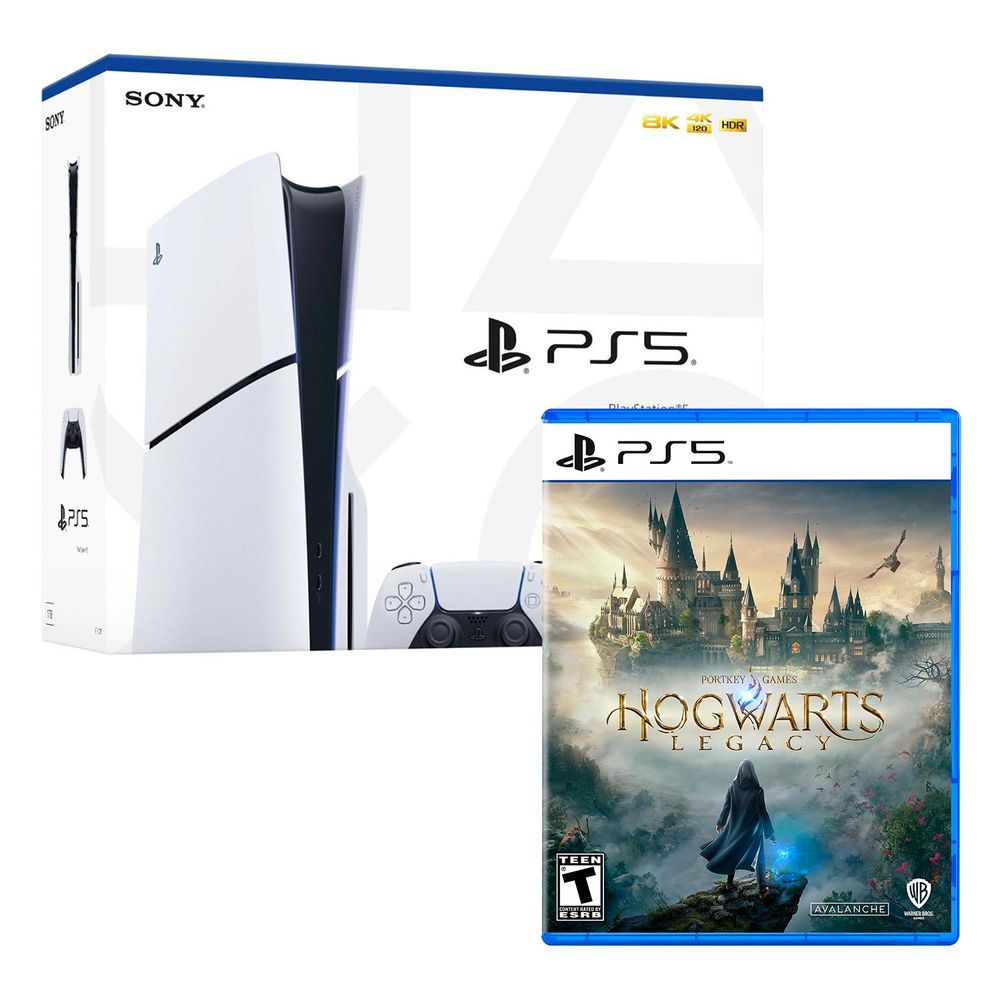 Consola Playstation 5 Slim Con Lector De Discos + Hogwarts Legacy