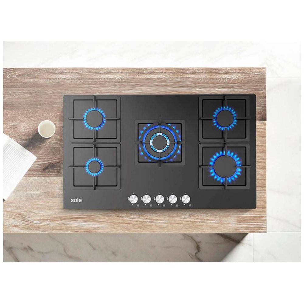 Cocina A Gas Sole Empotrable 5 Quemadores Solco041