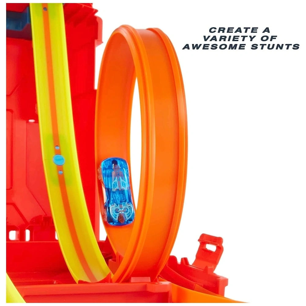 Hot Wheels Track Builder Caja de acrobacias ilimitada I Oechsle