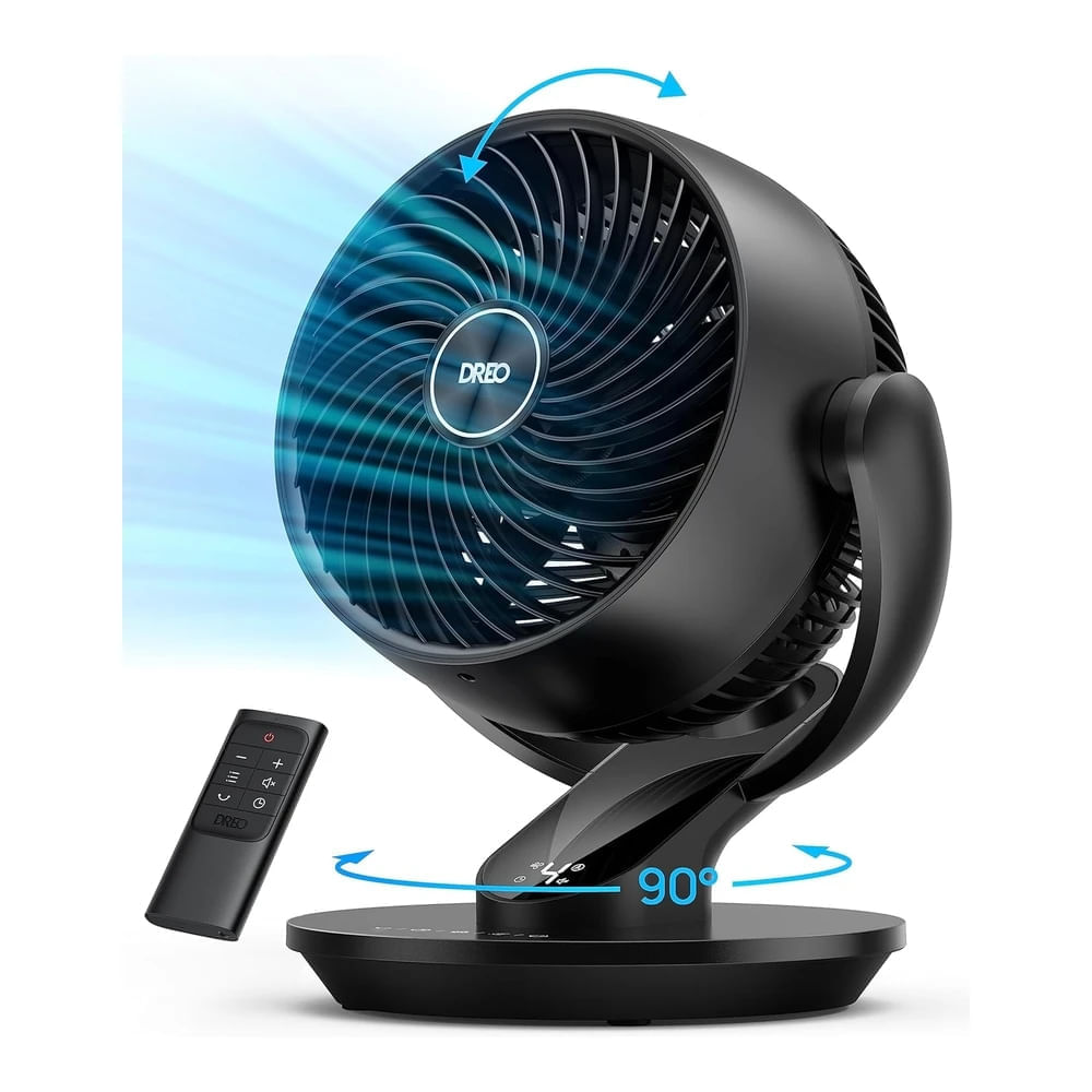 Dreo Ventiladores de Mesa para El Dormitorio Del Hogar Silencioso de 9"" con Control Remoto