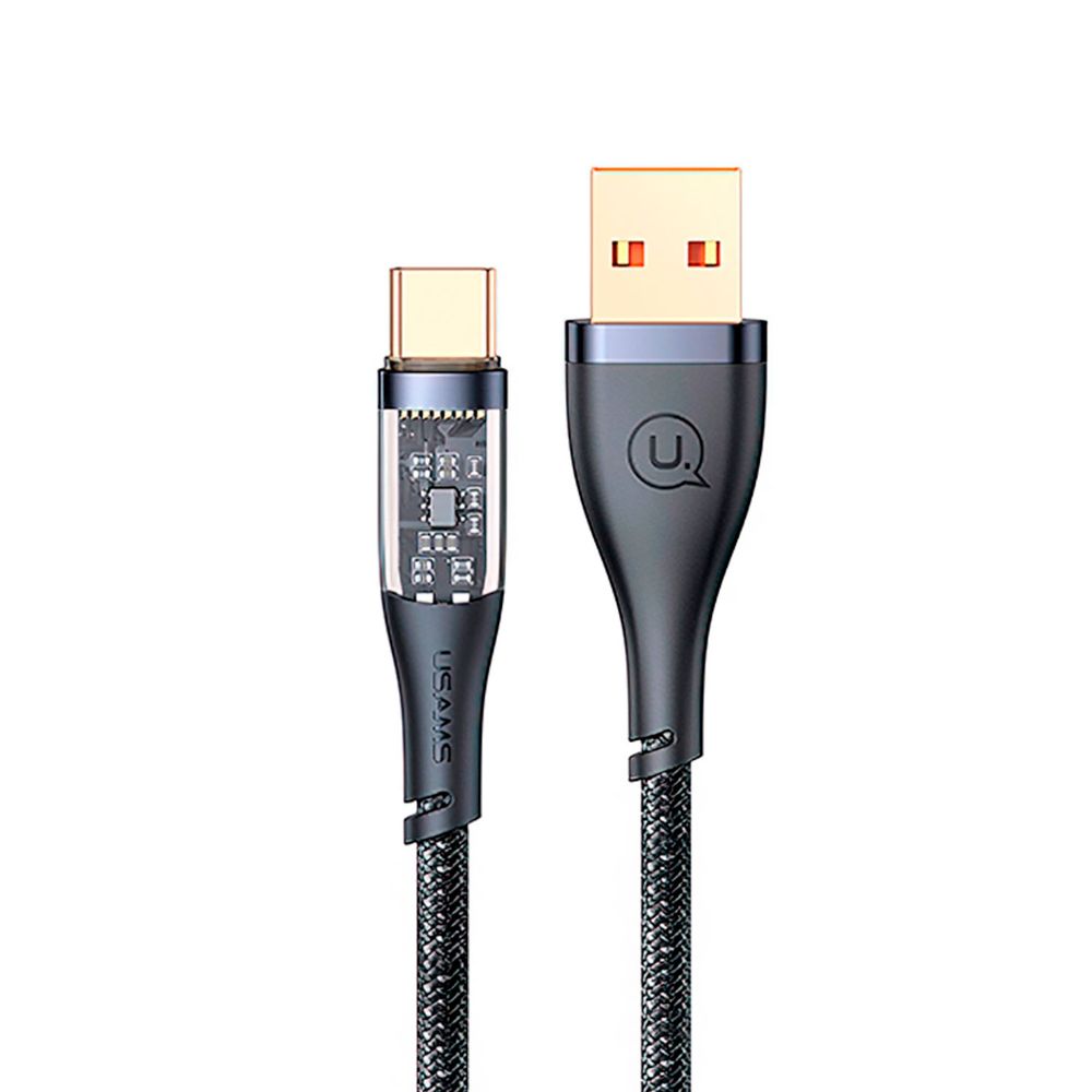 Cable ICY USB a Type-C USAMS 1.2 mt 66W Negro