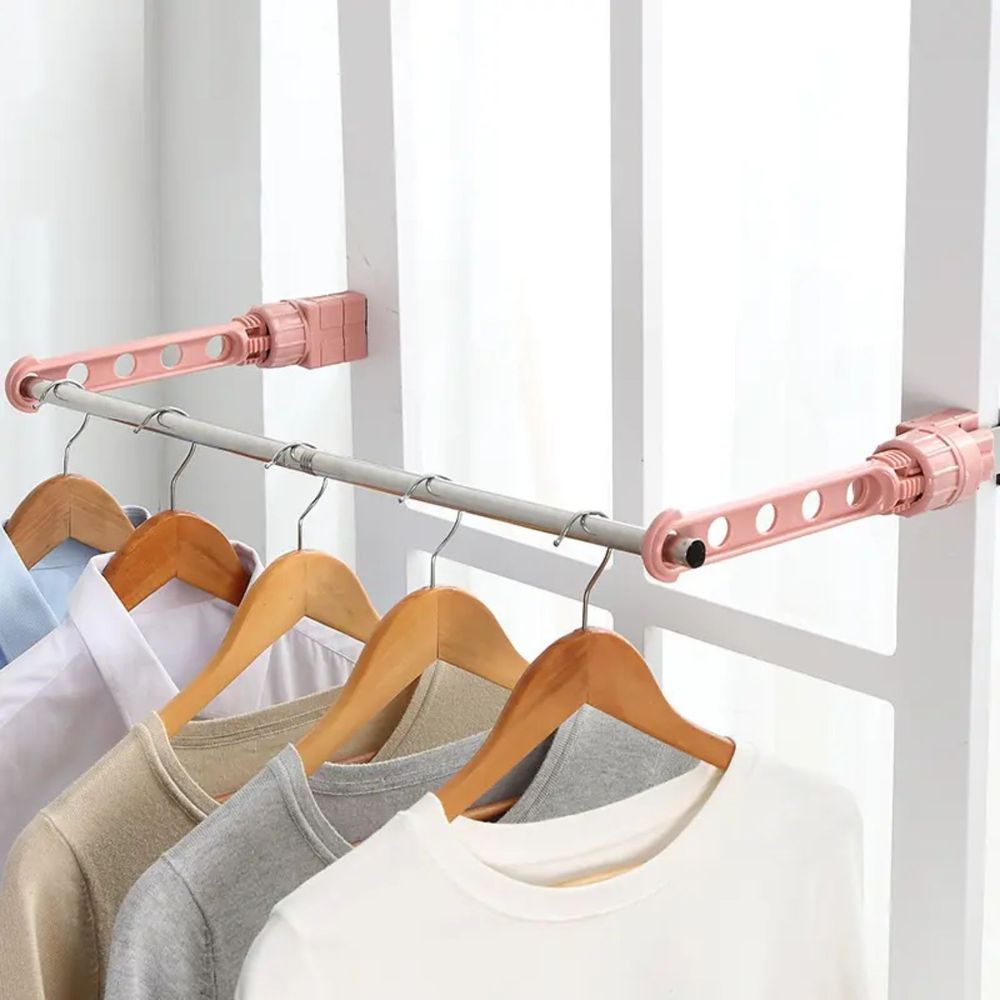 Tendedero de Ropa Portatil Generico Rosado Jgo 6 Pzs