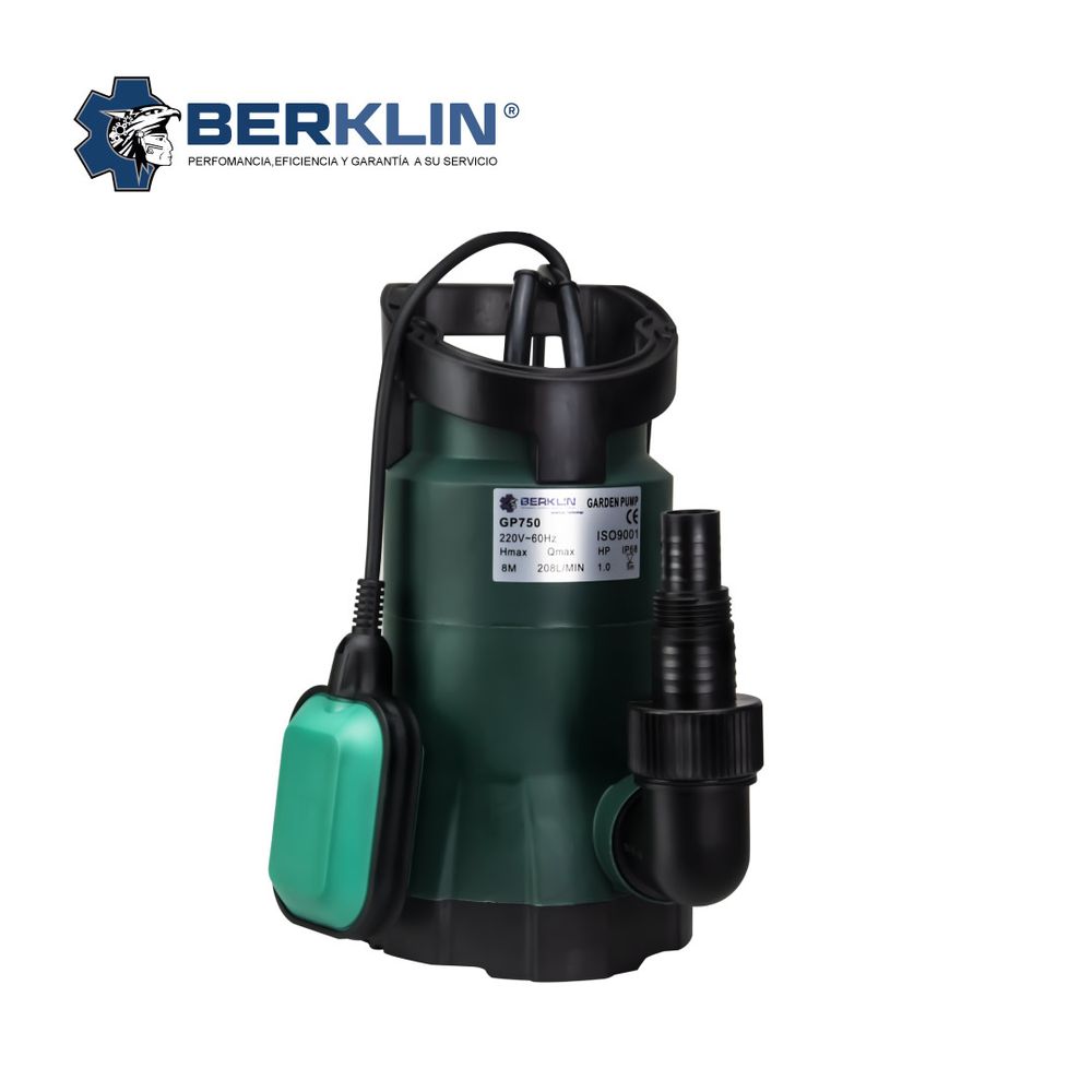 Bomba de agua sumergible Berklin para achique de 1 HP
