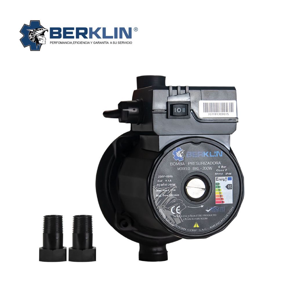 Bomba de agua presurizadora Berklin 4 PUNTOS 200W