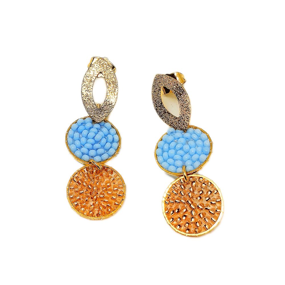 Aretes de Doble Tejido 2 Marialu Creaciones